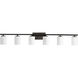 Replay 6 Light 48 inch Antique Bronze Bath Vanity Wall Light