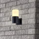 Modern 9 inch Matte Black Outdoor Wall Sconce