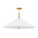 Alexis 3 Light 30 inch Aged Brass Pendant Ceiling Light