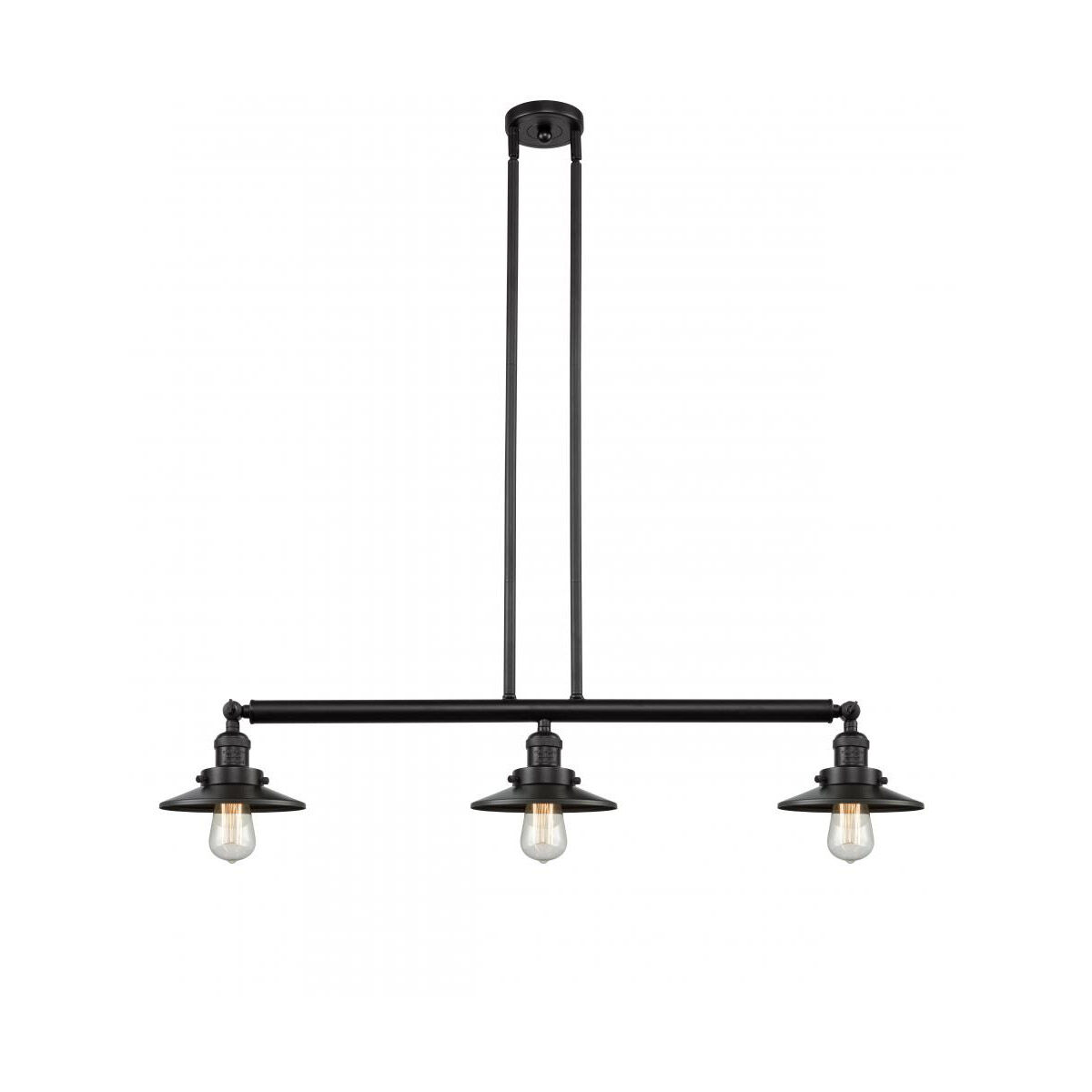 Franklin Restoration Railroad 3 Light 41 inch Oil Rubbed Bronze Island Light Ceiling Light, Franklin Restoration