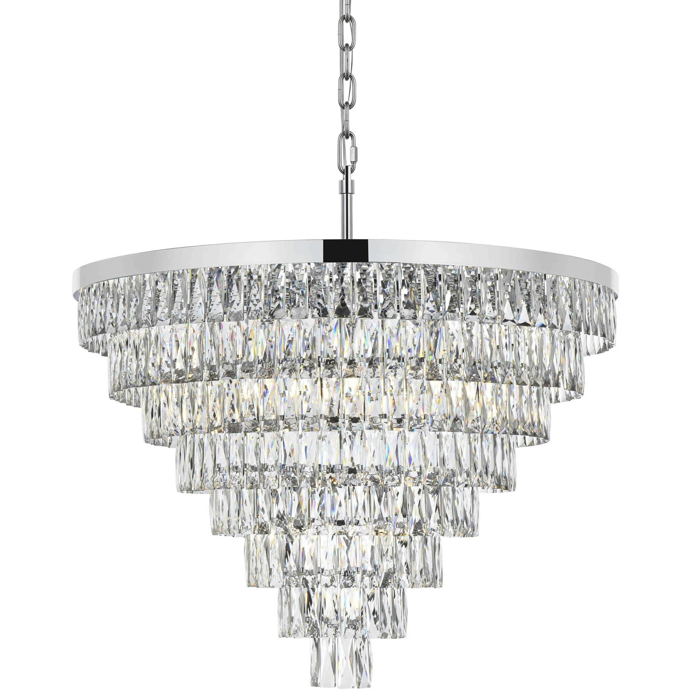 Josephine 29 Light 36 inch Chrome Chandelier Ceiling Light
