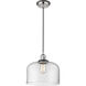 Franklin Restoration X-Large Bell 1 Light 12 inch Polished Nickel Mini Pendant Ceiling Light in Clear Glass