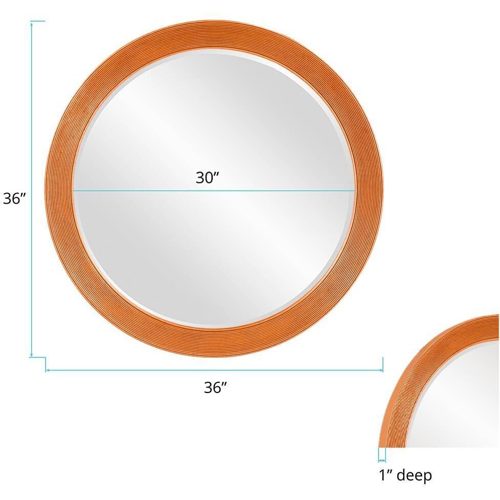 Virginia Glossy Orange Wall Mirror