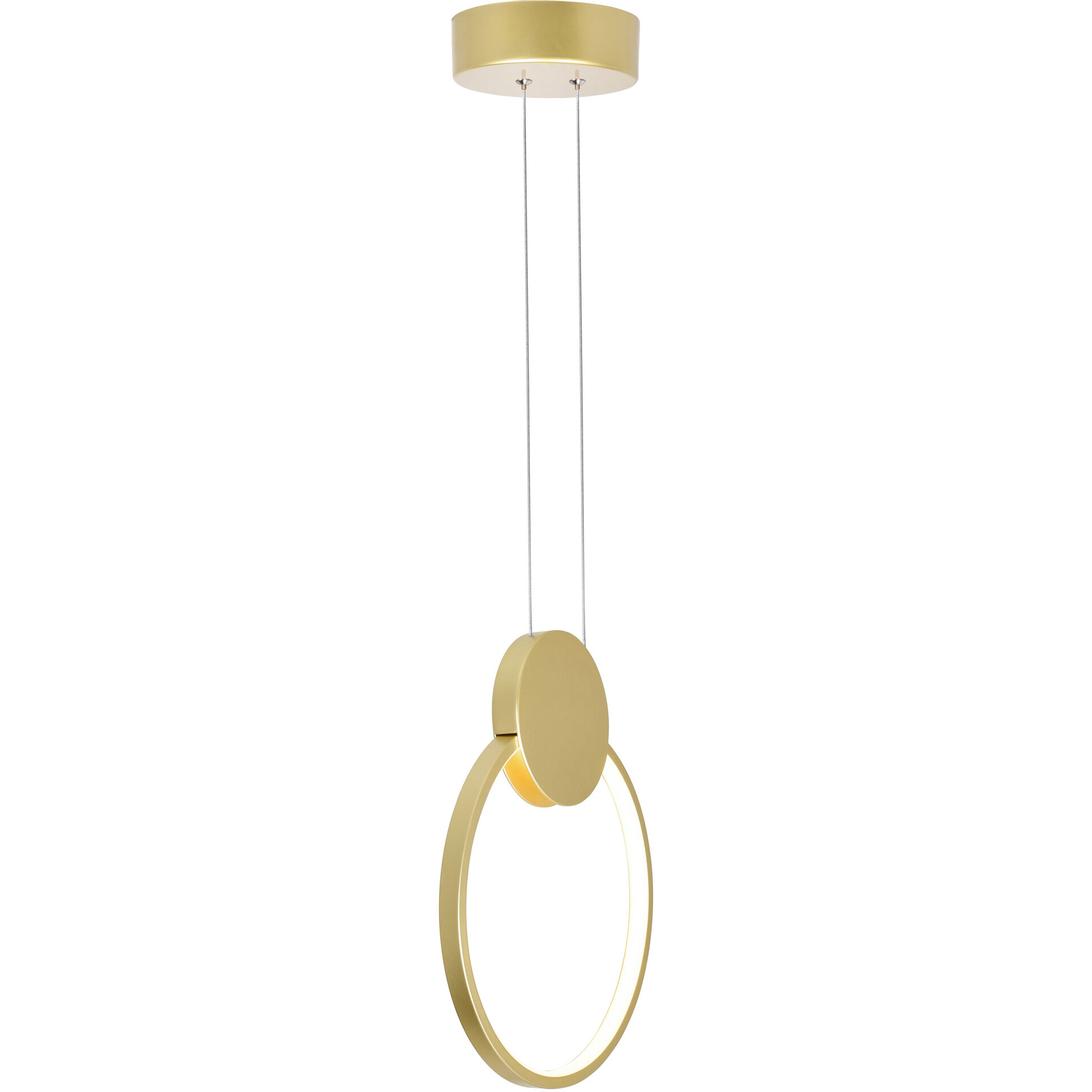 Pulley LED 12 inch Satin Gold Mini Pendant Ceiling Light