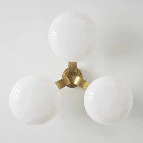 Champalimaud Marisol LED 26.75 inch Soft Brass Triple Flush Mount Ceiling Light, XL