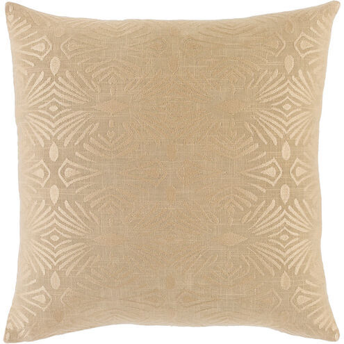Accra 20 X 20 inch Khaki/Wheat Pillow Kit, Square