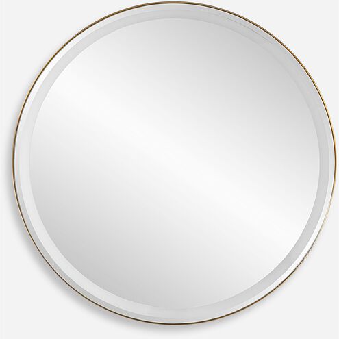 Crofton 32 X 32 inch Plated Brushed Brass LED Lighted Mirror