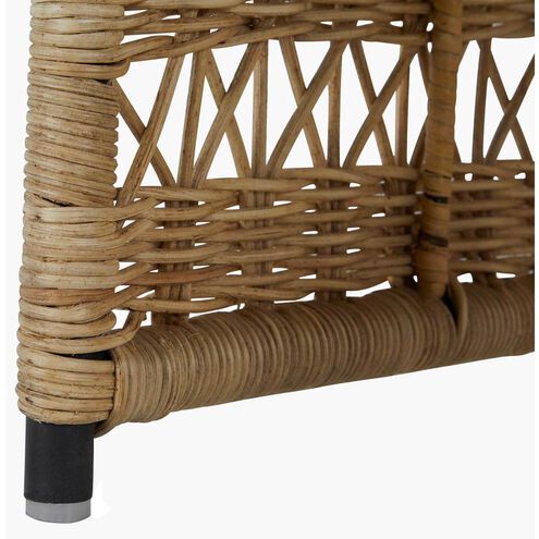 Libby Natural Rattan / Dark Grey Metal / Vienna Custard Dining Chair