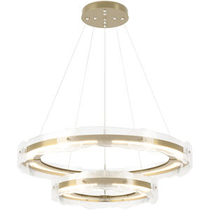 Solstice LED 36.6 inch Modern Brass Pendant Ceiling Light