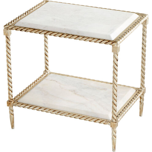 Westminster 19.5 X 19 inch Silver Leaf Side Table