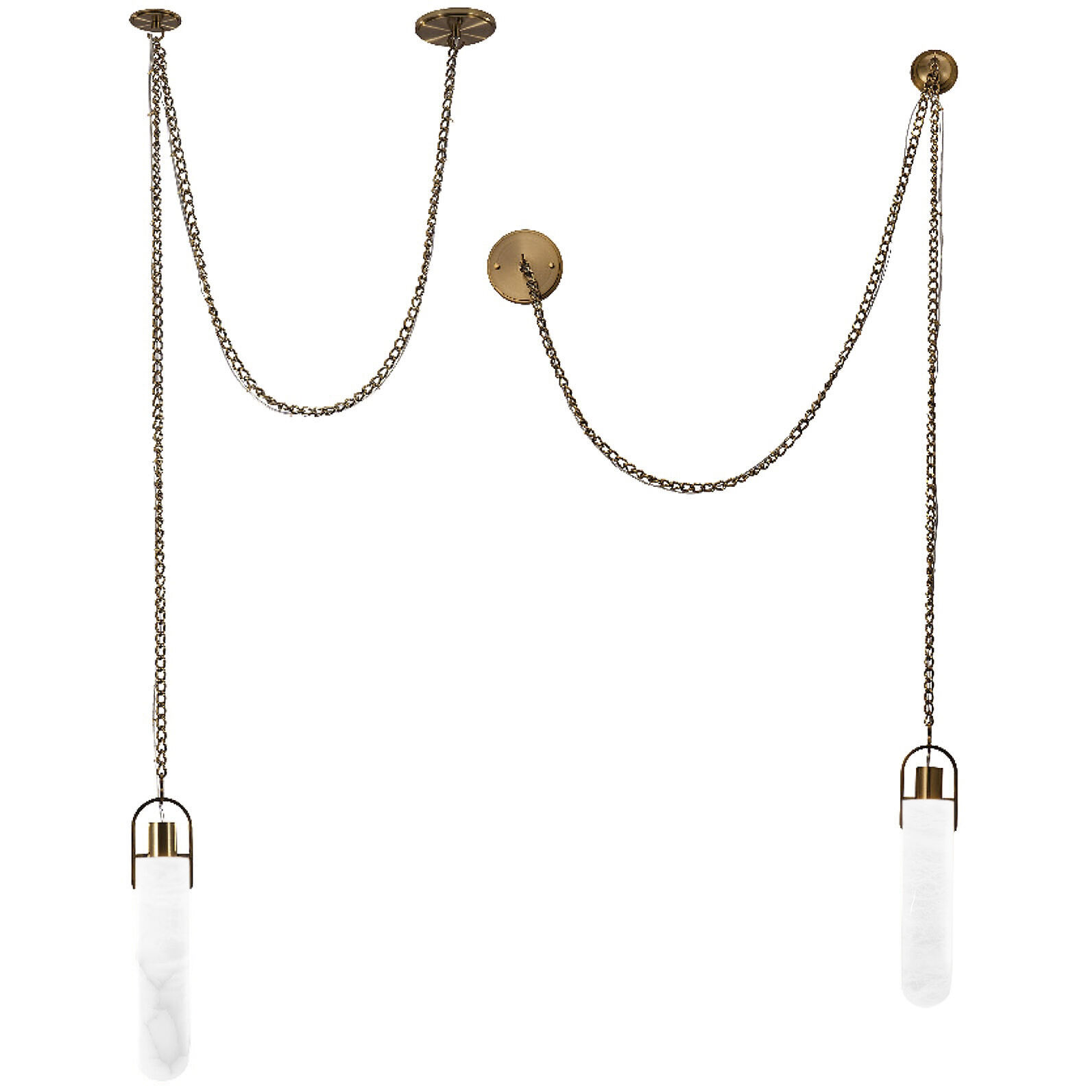 Flint Convertible Wall Sconce Wall Light in Winter Brass