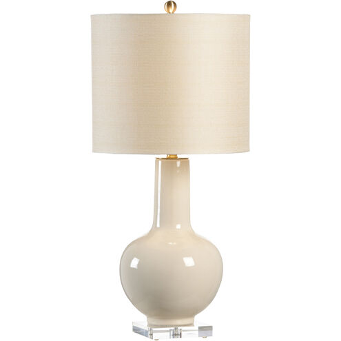 Chelsea House 32 inch 100.00 watt Cream Glaze/Clear Table Lamp Portable Light