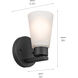 Stamos 1 Light 5 inch Black Wall Sconce Wall Light