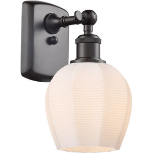 Ballston Norfolk LED 5.75 inch Oil Rubbed Bronze Sconce Wall Light in Matte White Glass