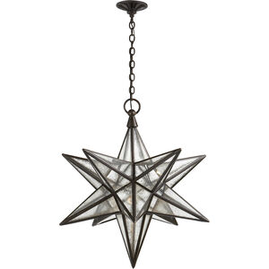 Chapman & Myers Moravian Star 1 Light 30 inch Aged Iron Star Lantern Pendant Ceiling Light, Large
