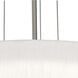 Anton LED 30 inch Satin Nickel Pendant Ceiling Light in Linen White