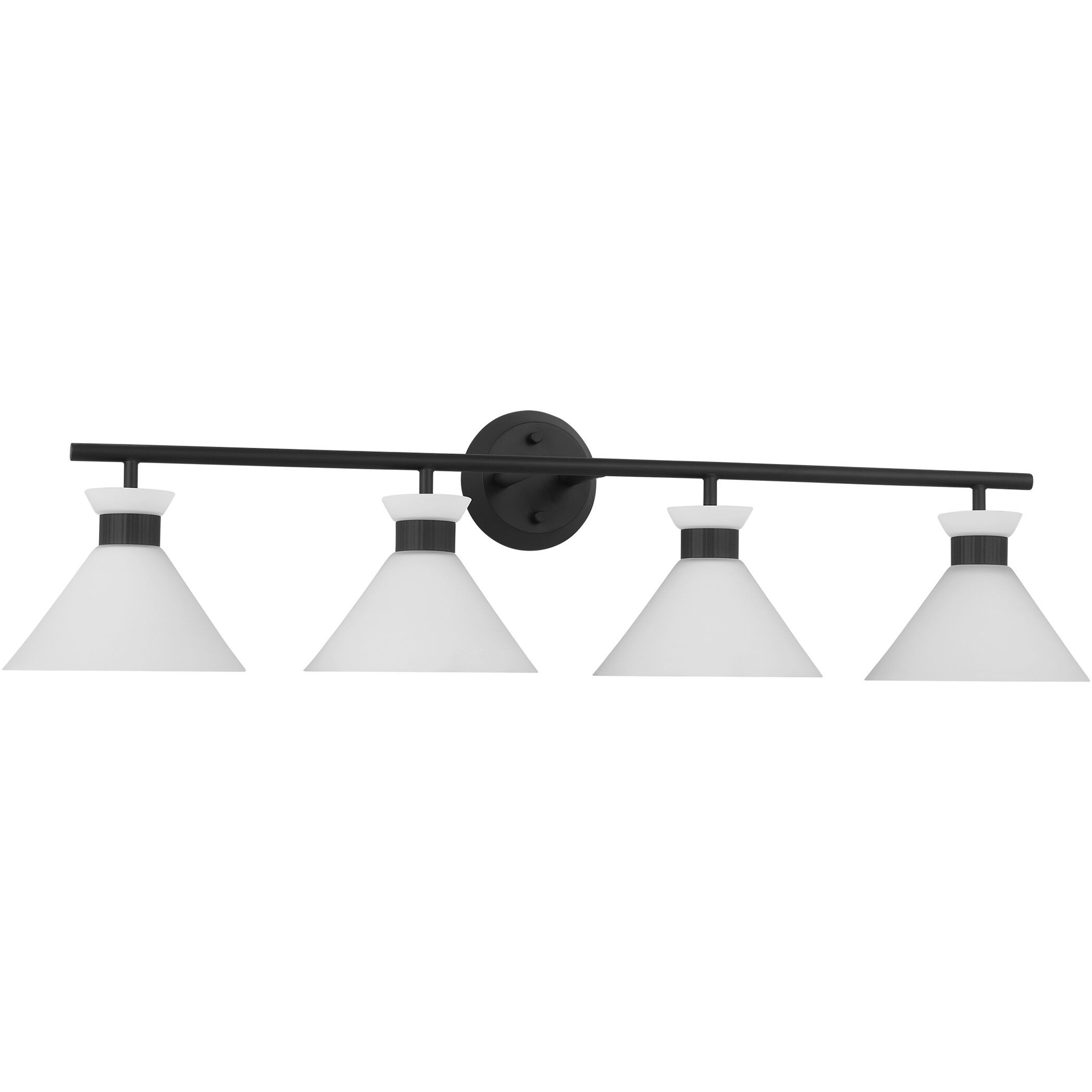 Drew & Jonathan Belcarra 4 Light 36.75 inch Midnight Black Wall Bath Fixture Wall Light