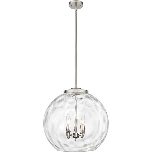 Ballston Athens Water Glass LED 17.88 inch Brushed Satin Nickel Pendant Ceiling Light