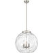 Ballston Athens Water Glass LED 18 inch Brushed Satin Nickel Pendant Ceiling Light