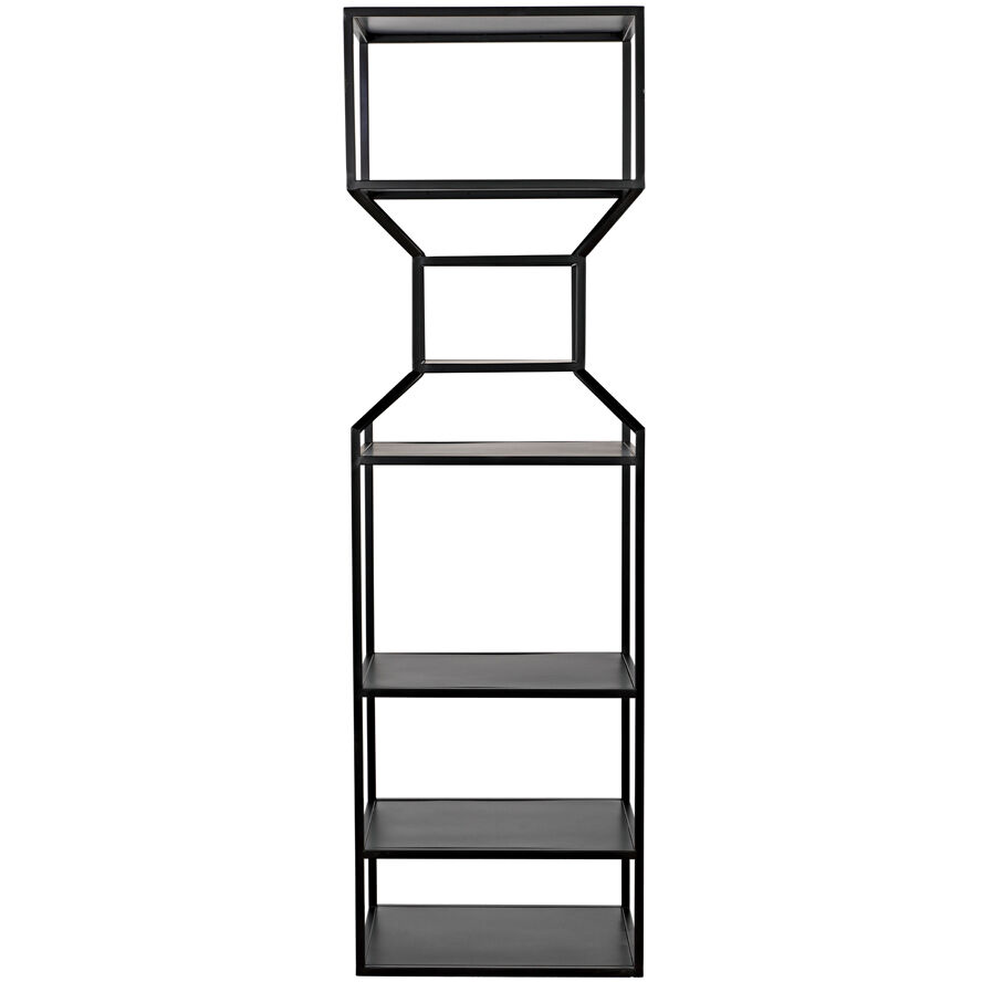 Downtown A Matte Black Bookcase