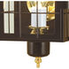 American Heritage 1 Light 16.5 inch Bronze with Clear Outdoor Wall Sconce