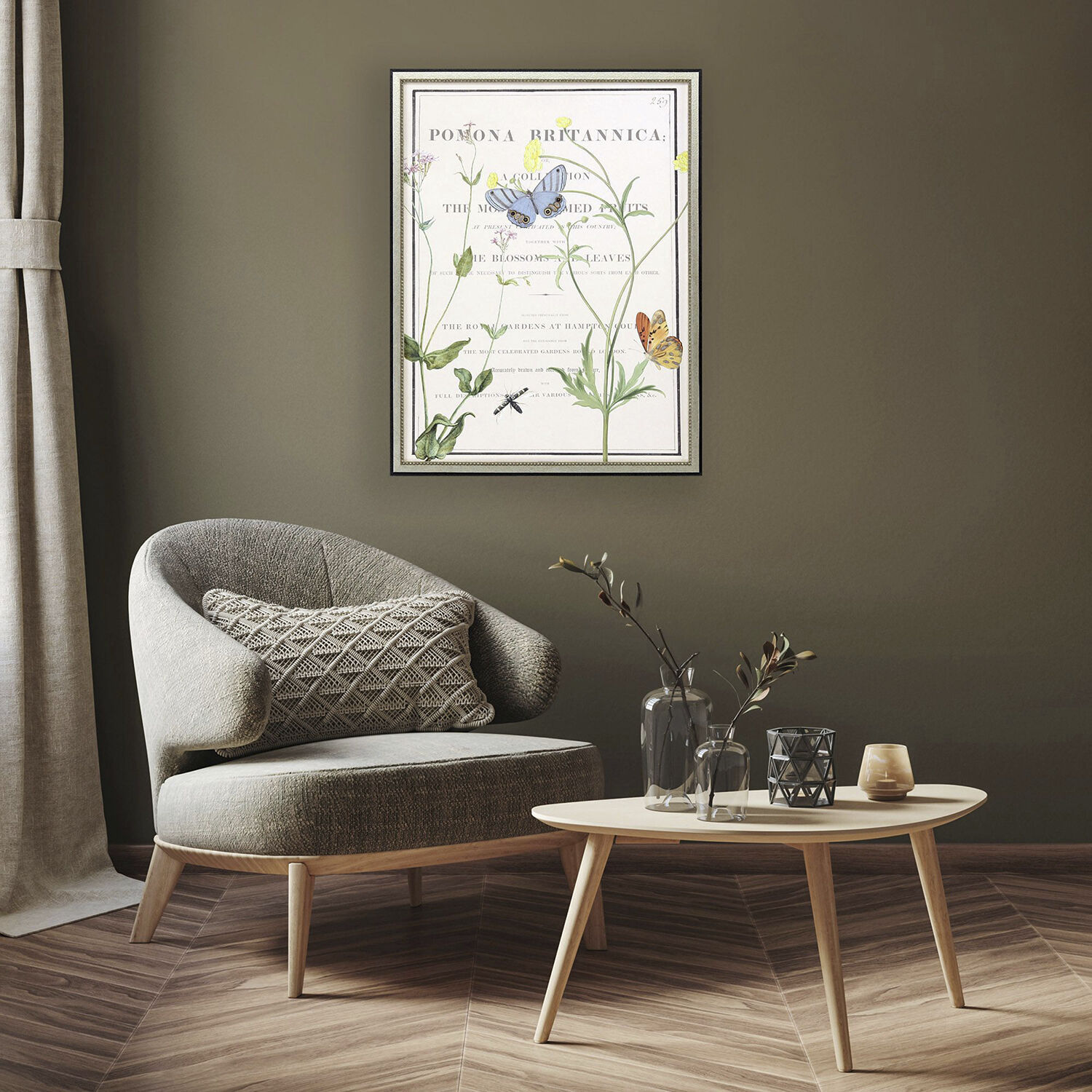 Ephemeral Green and Blue and Multi and Orange Framed Art