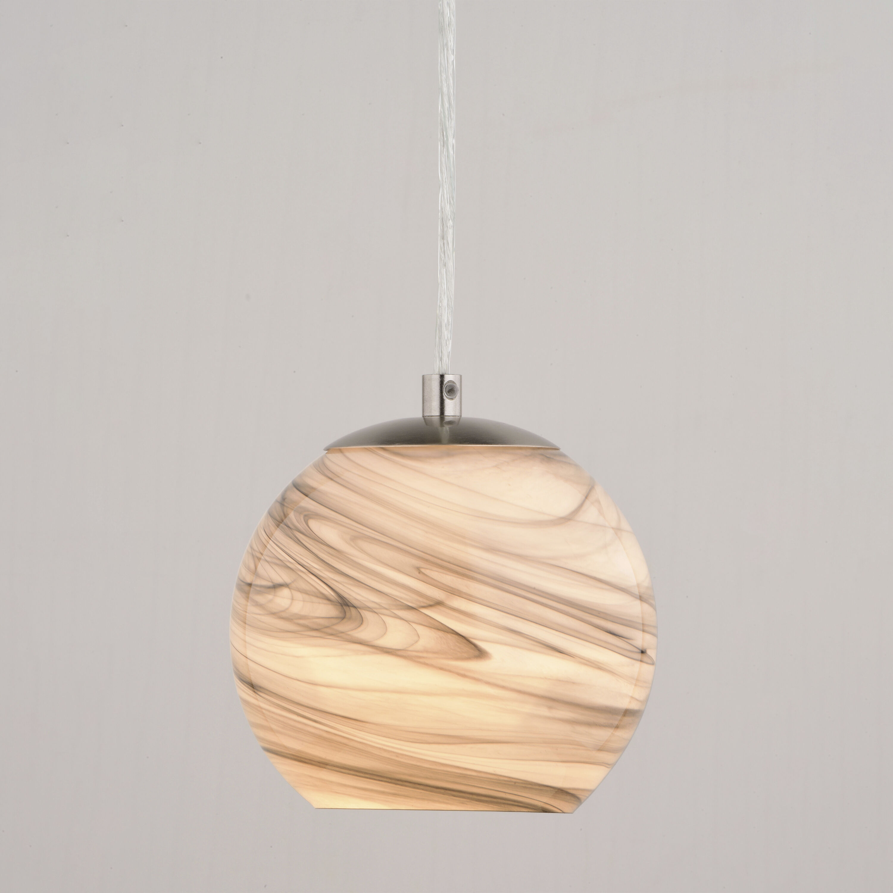 Milano LED 6.25 inch Satin Nickel Mini Pendant Ceiling Light