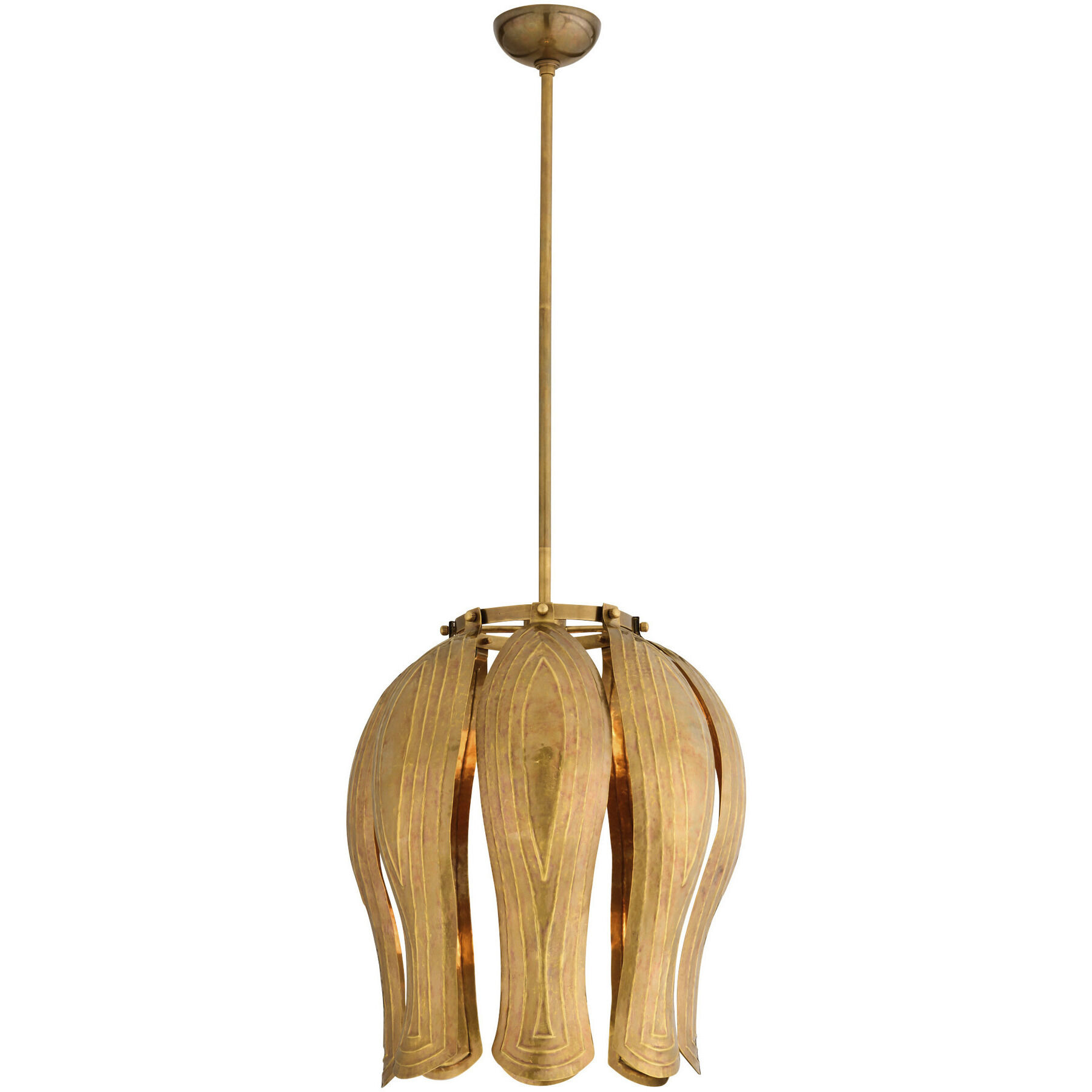 Judith 1 Light 20 inch Vintage Brass Pendant Ceiling Light