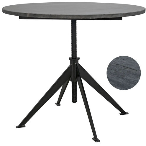 Matilo 30 X 30 inch Matte Black Accent Table, Adjustable