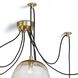 Molten Spider 6 Light 48 inch Natural Brass Chandelier Ceiling Light, Large