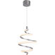 Bejamin LED 13.5 inch Matte Silver/Chrome Mini Pendant Ceiling Light