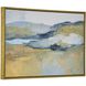 Folded Hills Cool Sky Blue and Honey Yellow Framed Landscape Art