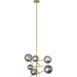 Laylani 6 Light 28.5 inch Satin Brass Pendant Ceiling Light