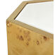 Solano 42 X 11 inch Natural and Mirror Side Table