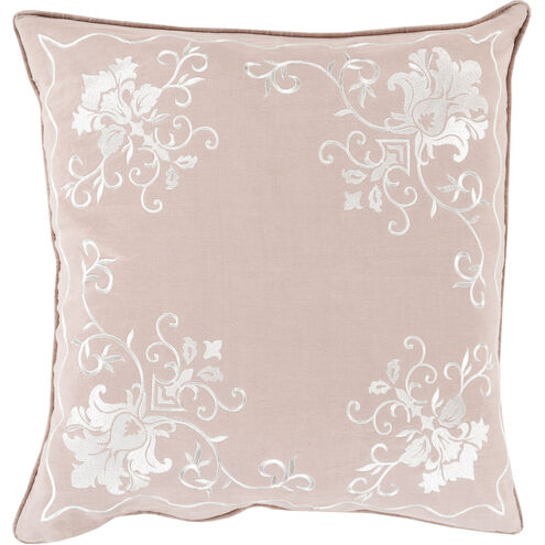 Eloise 20 inch Mauve, White Pillow Kit