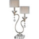 Krystal 23.5 inch 60 watt Polished Nickel with Clear Table Lamp Portable Light