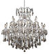 Maria Theresa 24 Light 36 inch Chrome Dining Chandelier Ceiling Light in Golden Teak, Royal Cut