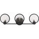 Cooper 3 Light 24 inch Midnight Black Wall Bath Fixture Wall Light