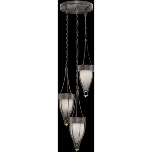 Mirage 3 Light 17.5 inch Black Pendant Ceiling Light