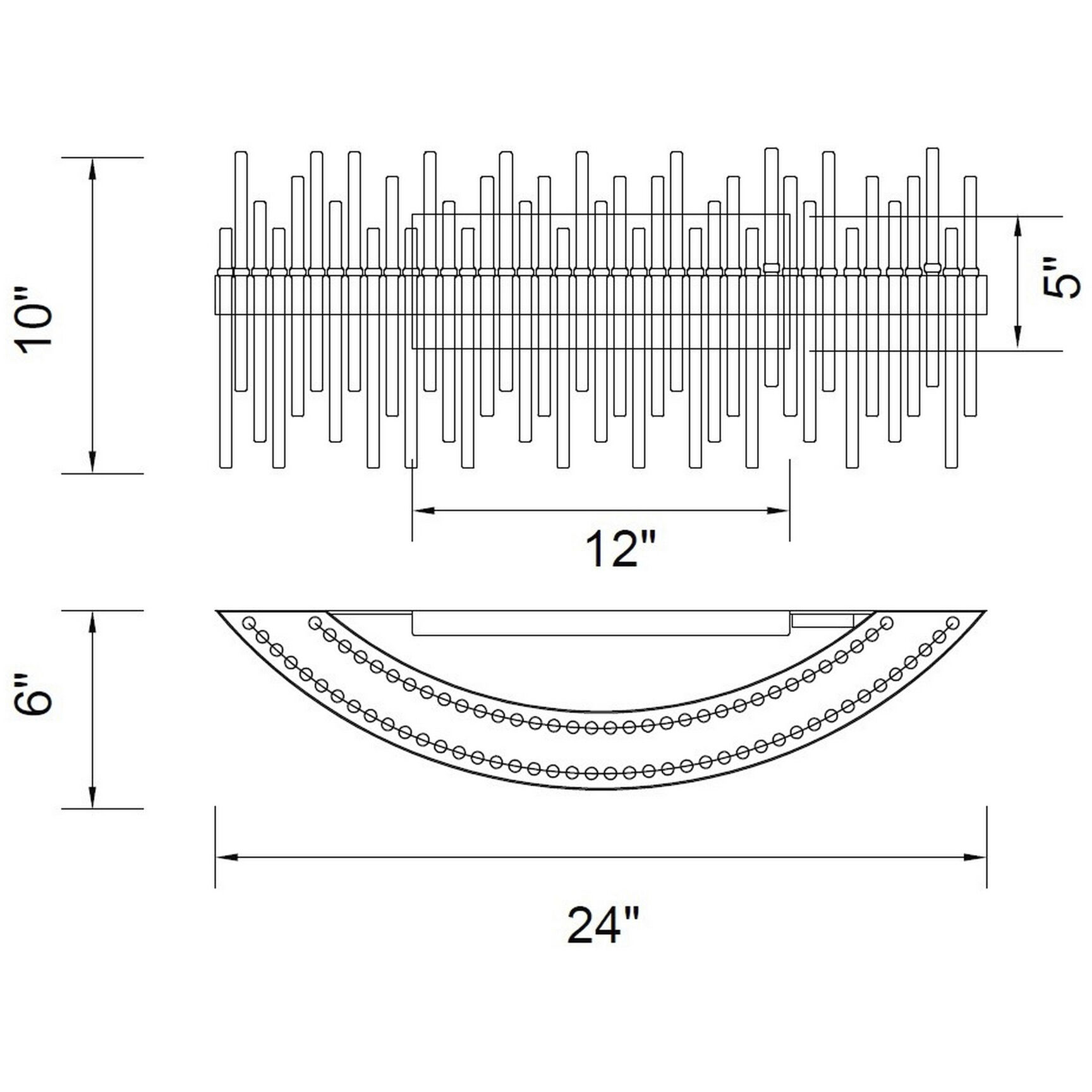 Genevieve LED 24 inch Medallion Gold Wall Light