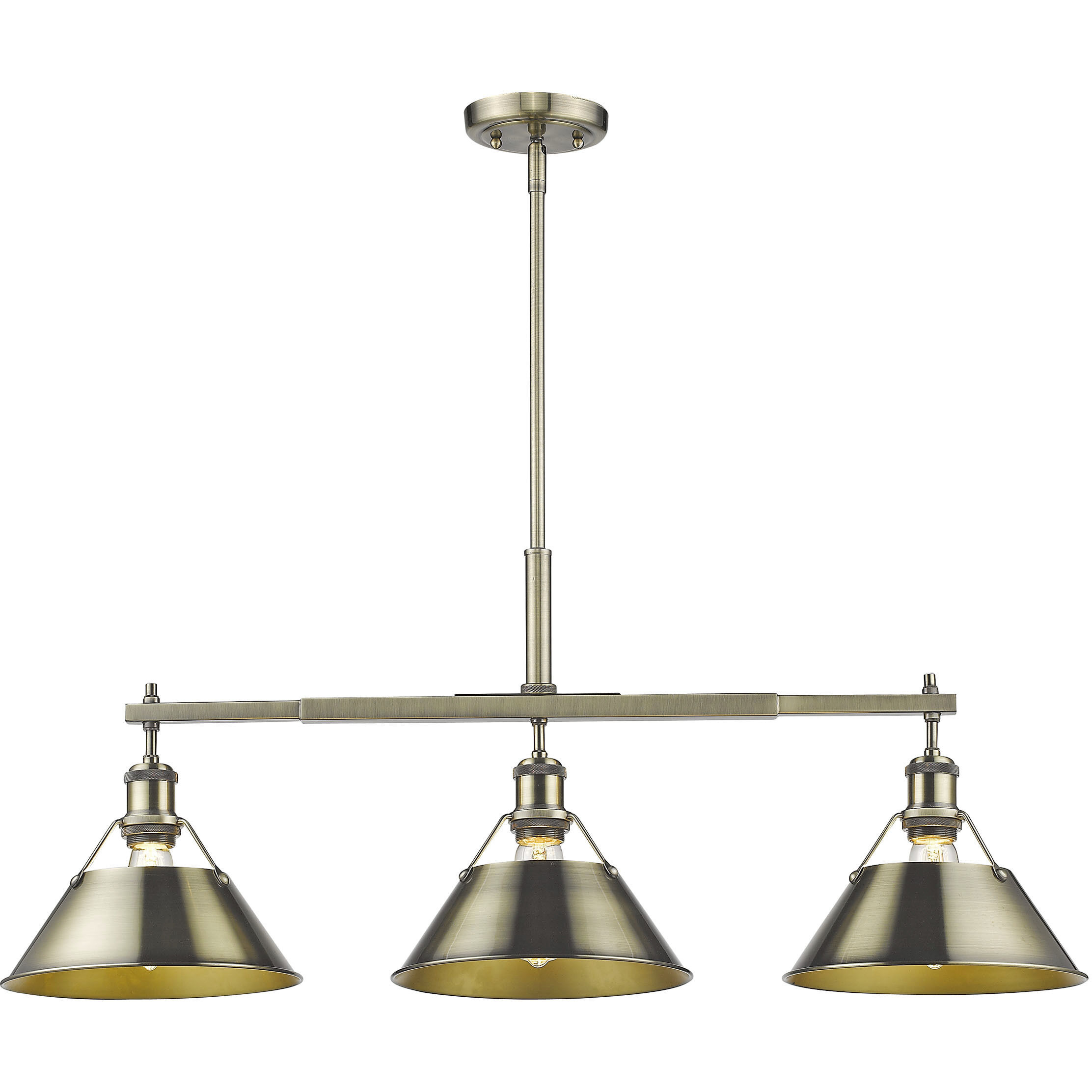 Yep Orwell Island Light Ceiling Light in Aged Brass