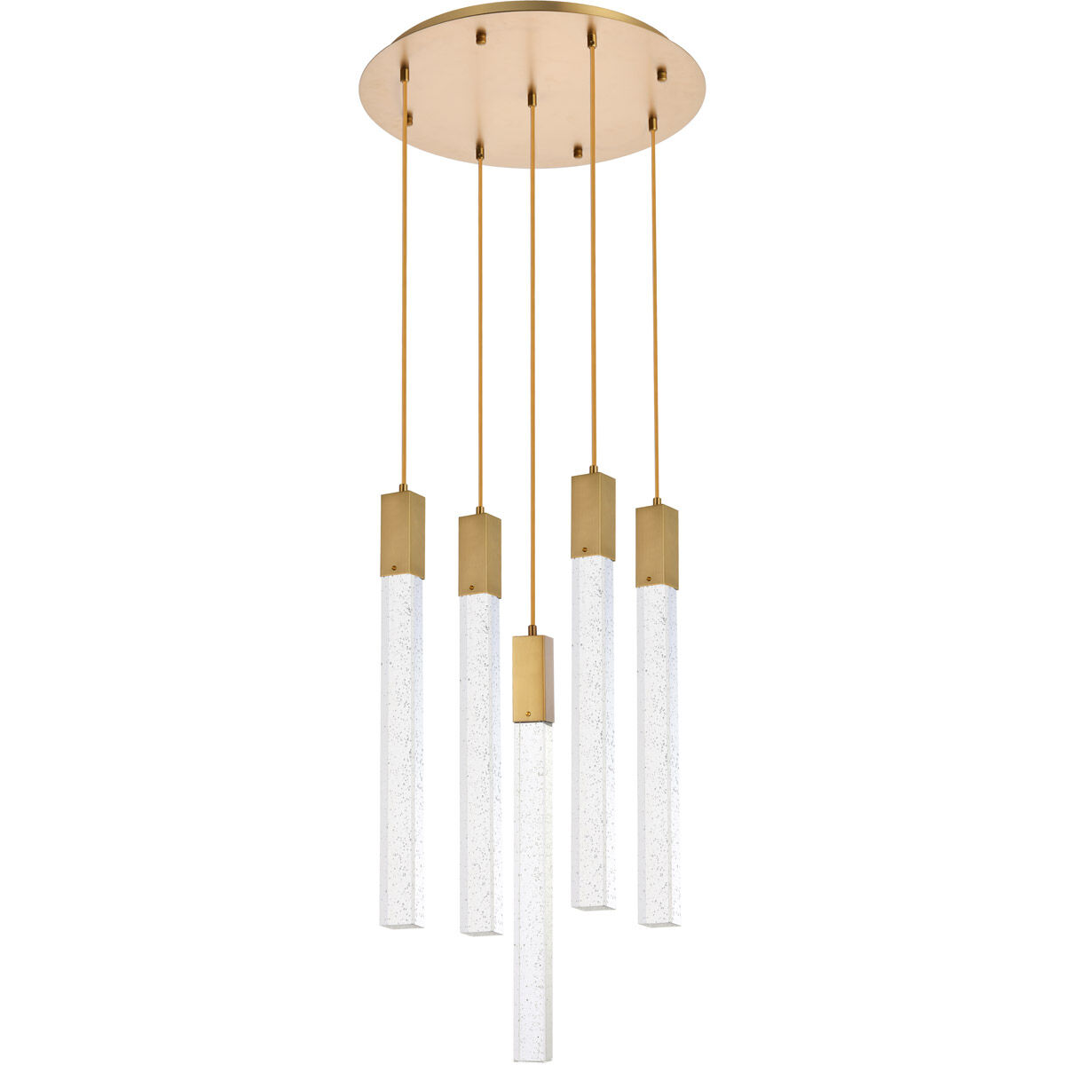 Weston 5 Light 20 inch Satin Gold Pendant Ceiling Light