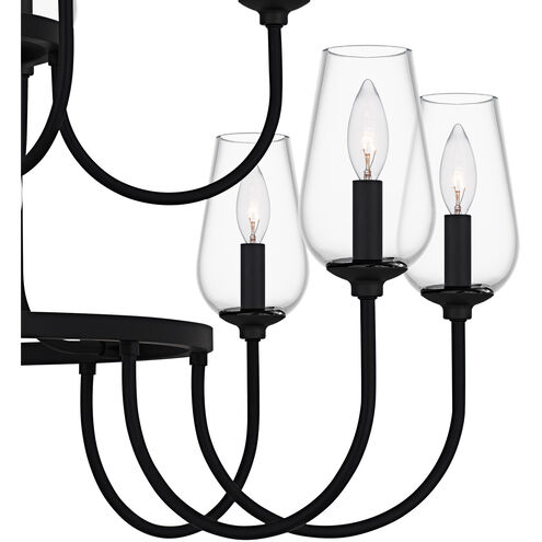 Viscount 18 Light 48 inch Matte Black Chandelier Ceiling Light