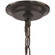 Natural Rope 4 Light 24 inch Oil Rubbed Bronze with Natural Chandelier Ceiling Light