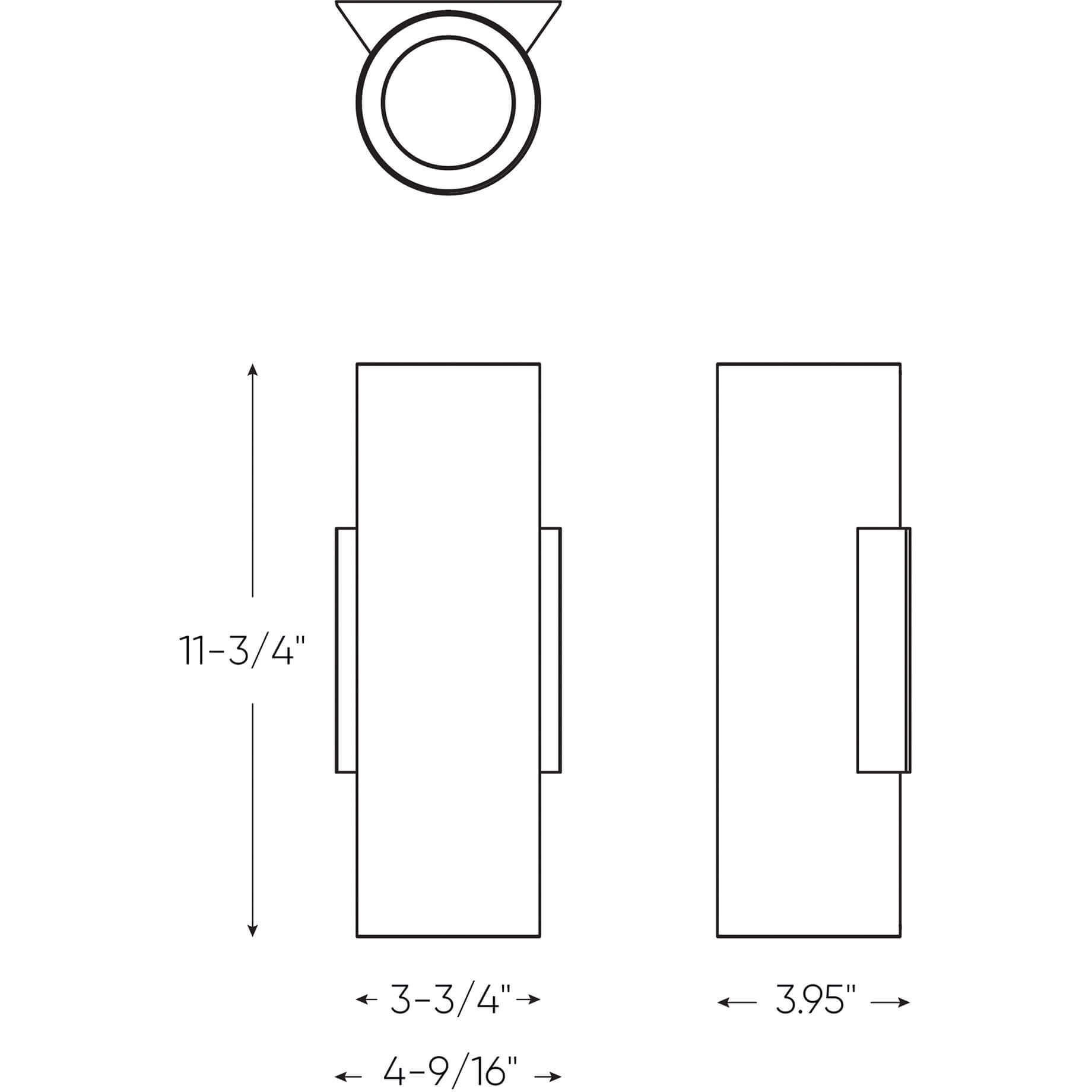 Aden LED 3.95 inch White ADA Sconce Wall Light, Adjustable Cylinder