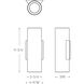 Aden LED 3.95 inch White ADA Sconce Wall Light, Adjustable Cylinder