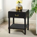 Samantha 20 X 15.75 inch Black and Antique Gold Accent Table