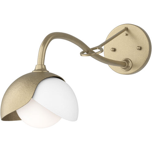 Brooklyn 1 Light 6 inch Soft Gold and White Long-Arm Sconce Wall Light in Soft Gold/White