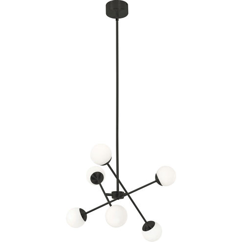 Pearl 6 Light 24 inch Black Pendant Ceiling Light