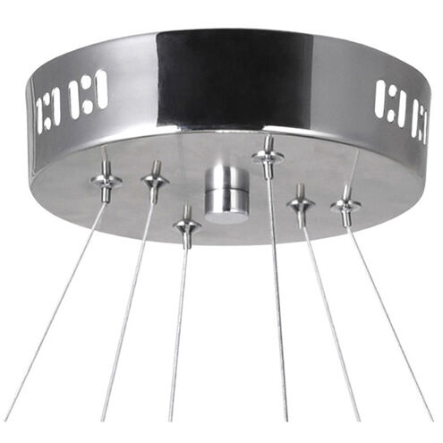 Agassiz LED 40 inch Polished Nickel Up Chandelier Ceiling Light